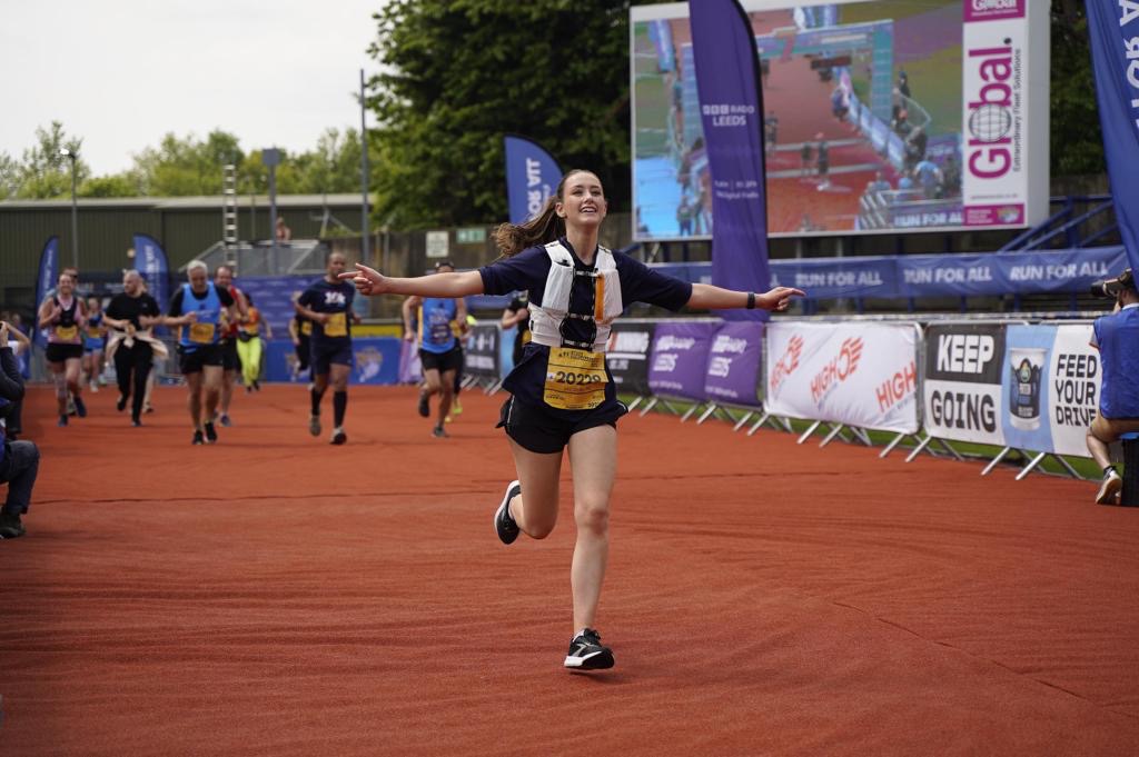 CrimsonXT employee running the Leeds marathon